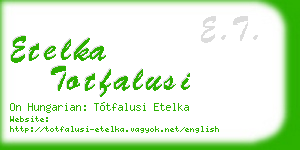 etelka totfalusi business card