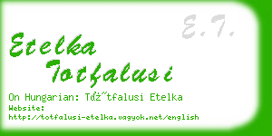 etelka totfalusi business card